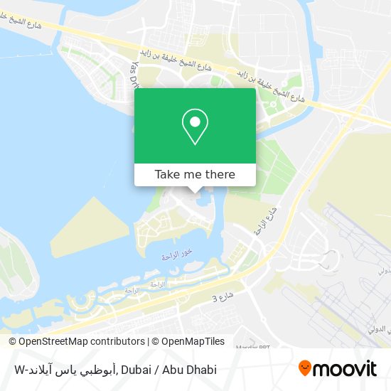W-أبوظبي ياس آيلاند map