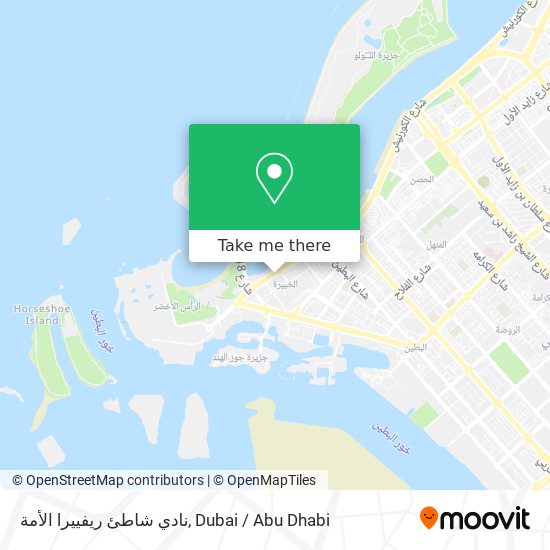 نادي شاطئ ريفييرا الأمة map