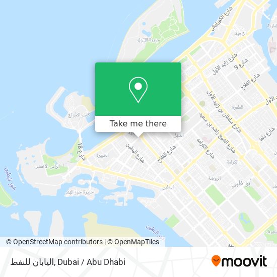 اليابان للنفط map