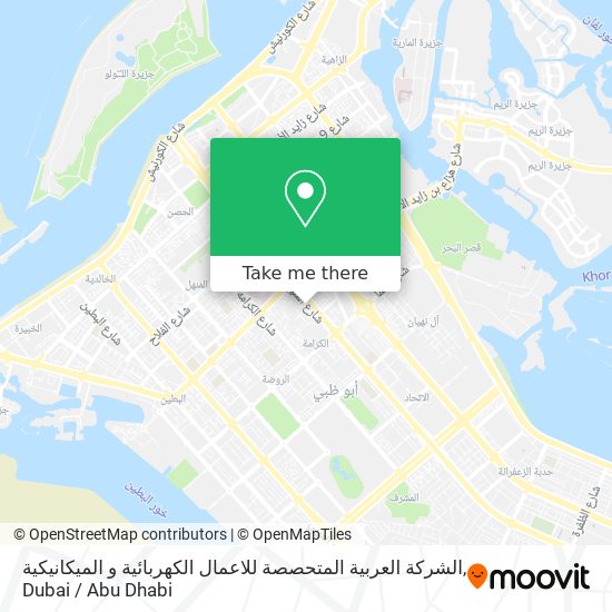 الشركة العربية المتحصصة للاعمال الكهربائية و الميكانيكية map