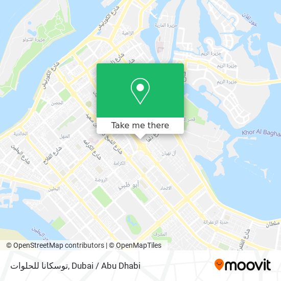 توسكانا للحلوات map