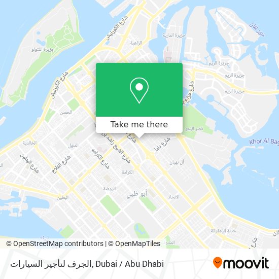 الجرف لتأجير السيارات map