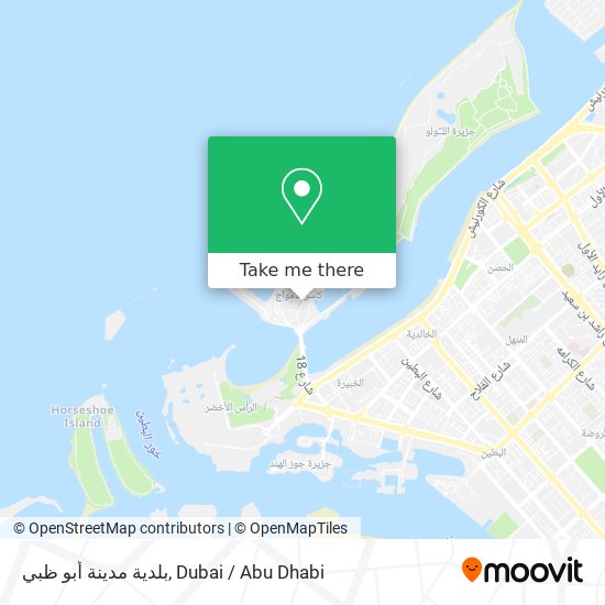 بلدية مدينة أبو ظبي map