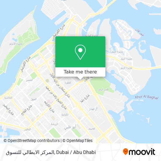 المركز الايطالي للتسوق map