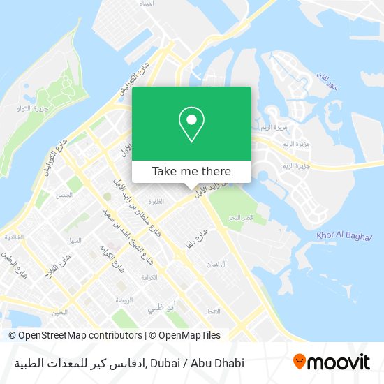 ادفانس كير للمعدات الطبية map