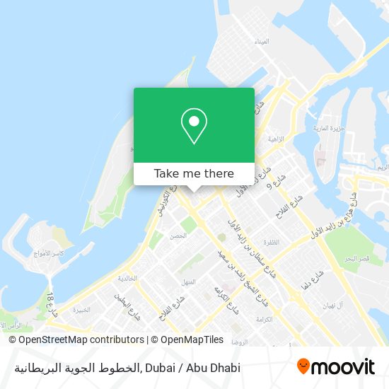 الخطوط الجوية البريطانية map