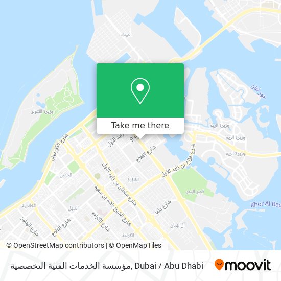 مؤسسة الخدمات الفنية التخصصية map