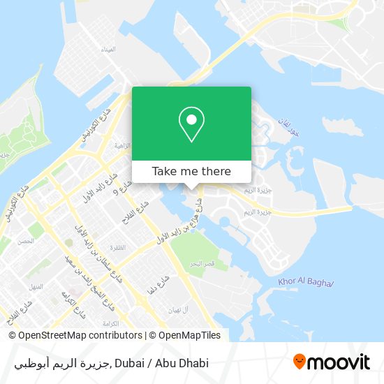 جزيرة الريم أبوظبي map