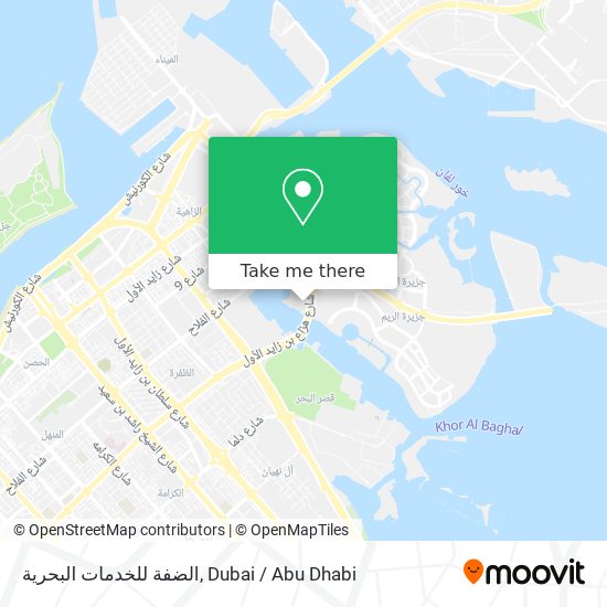 الضفة للخدمات البحرية map