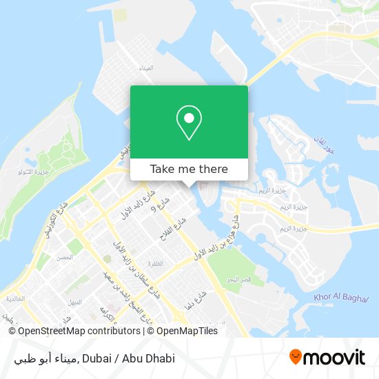 ميناء أبو ظبي map