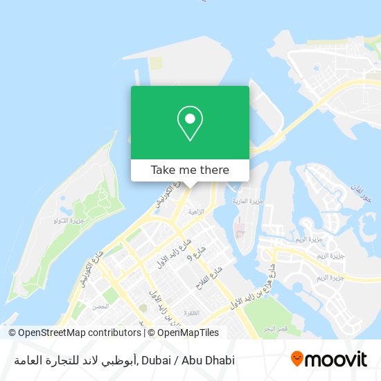 أبوظبي لاند للتجارة العامة map