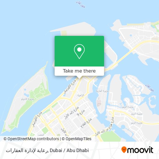 رعاية لإدارة العقارات map