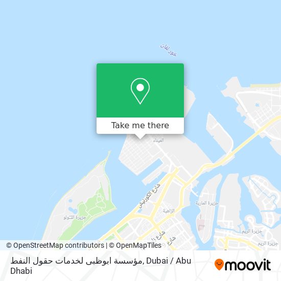 مؤسسة ابوظبى لخدمات حقول النفط map