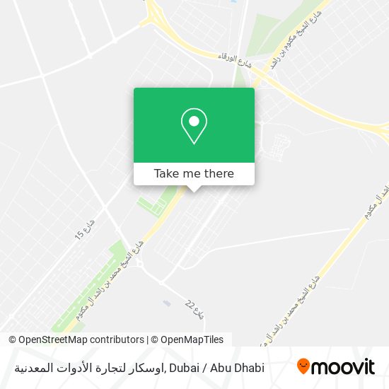 اوسكار لتجارة الأدوات المعدنية map