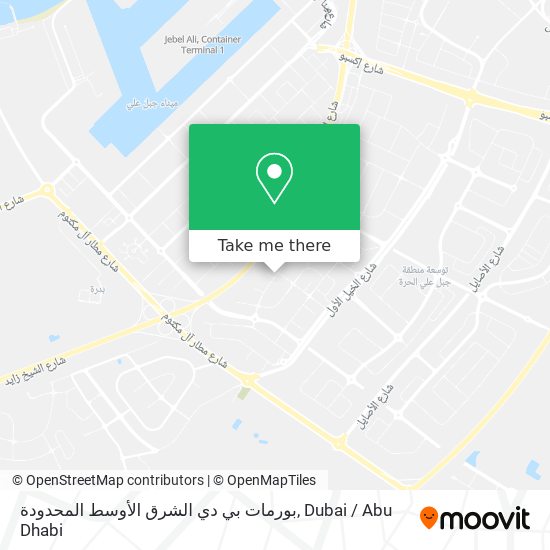 بورمات بي دي الشرق الأوسط المحدودة map