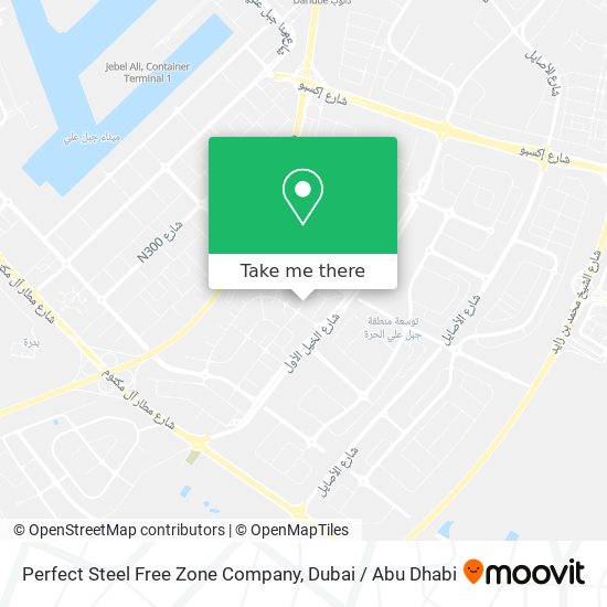 Perfect Steel Free Zone Company map