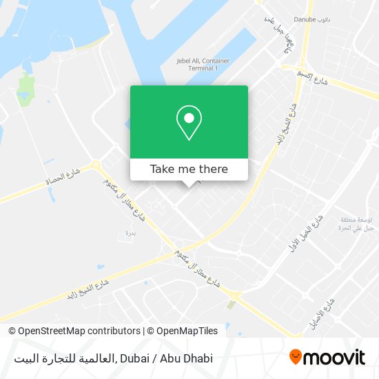 العالمية للتجارة البيت map