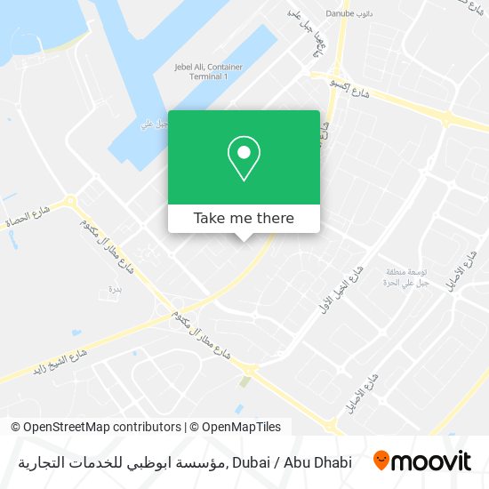 مؤسسة ابوظبي للخدمات التجارية map