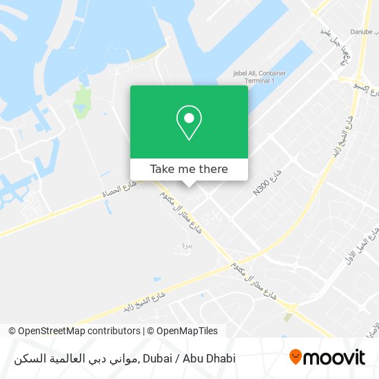 مواني دبي العالمية السكن map