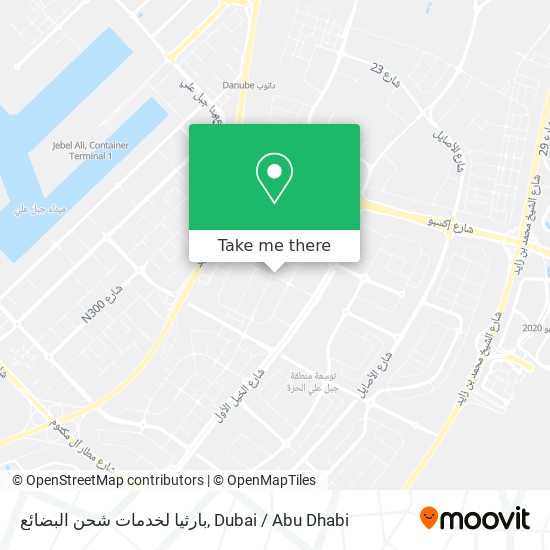 بارثيا لخدمات شحن البضائع map