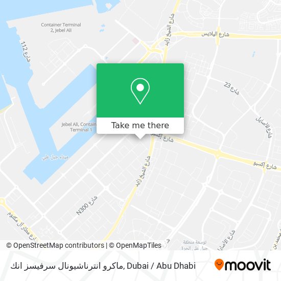 ماكرو انترناشيونال سرفيسز انك map