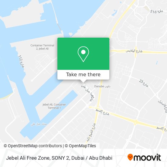 Jebel Ali Free Zone, SONY 2 map