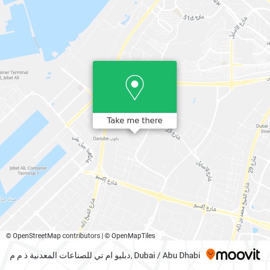 دبليو ام تي للصناعات المعدنية ذ م م map