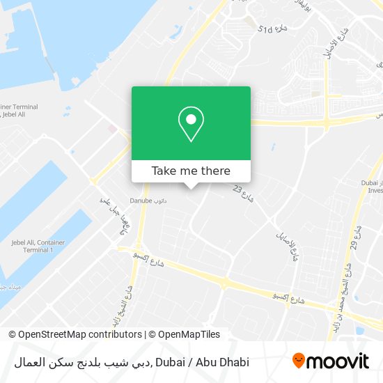 دبي شيب بلدنج سكن العمال map
