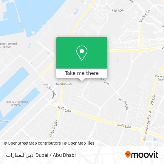 دبي للعقارات map