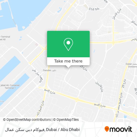 فيوكام دبي سكن عمال map