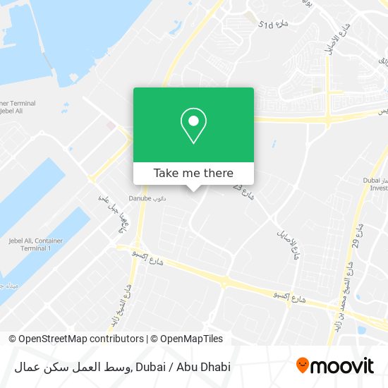 وسط العمل سكن عمال map