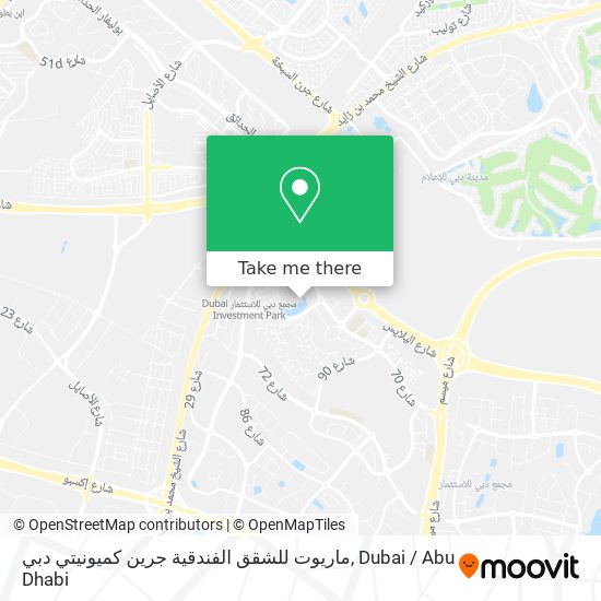 ماريوت للشقق الفندقية جرين كميونيتي دبي map