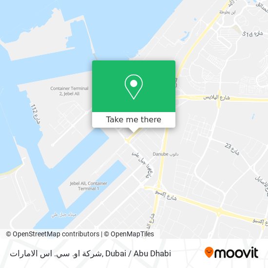 شركة او. سي. اس الامارات map