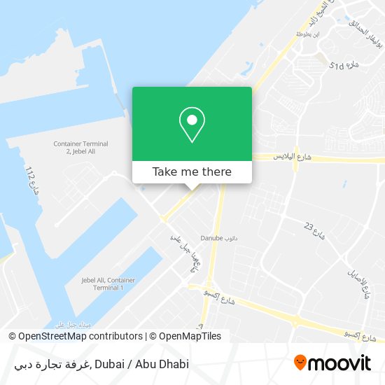 غرفة تجارة دبي map