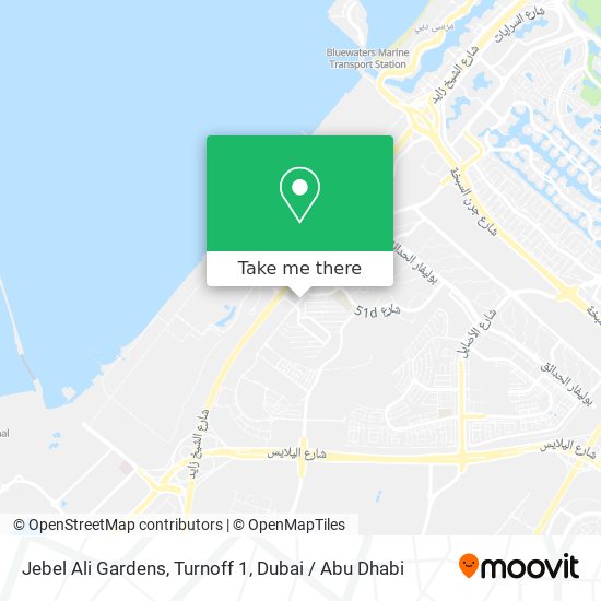 Jebel Ali Gardens, Turnoff 1 map