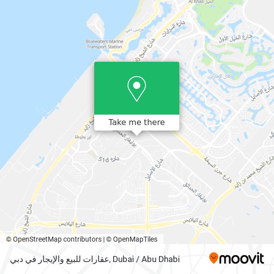 عقارات للبيع والإيجار في دبي map