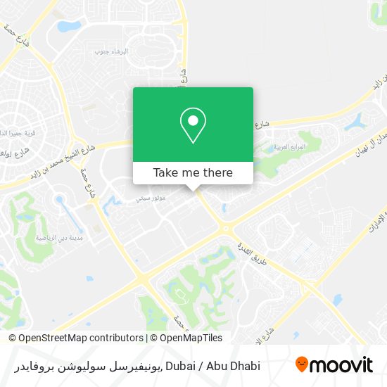 يونيفيرسل سوليوشن بروفايدر map