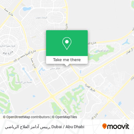 رييس آدامز العلاج الرياضي map