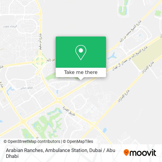 Arabian Ranches, Ambulance Station map