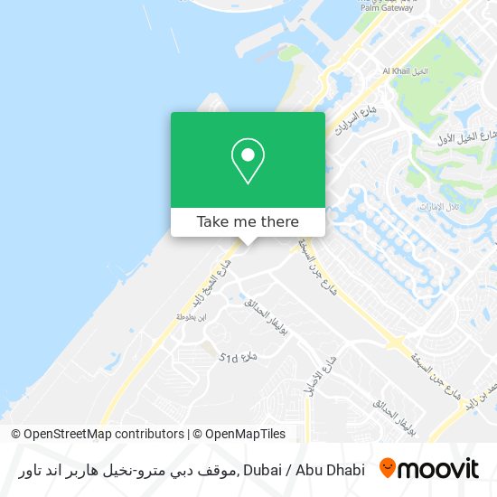 موقف دبي مترو-نخيل هاربر اند تاور map