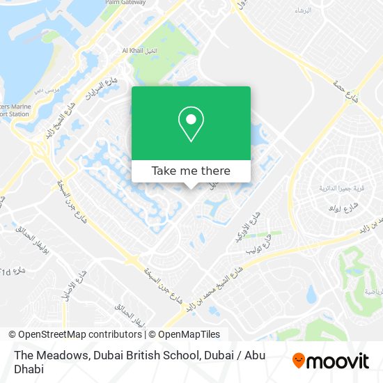 The Meadows, Dubai British School map