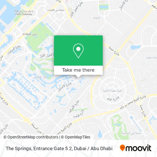The Springs, Entrance Gate 5 2 map