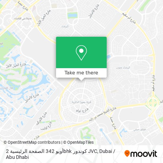 أويو 342 الصفحة الرئيسية 2bhk كوندور JVC map