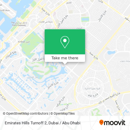 Emirates Hills Turnoff 2 map