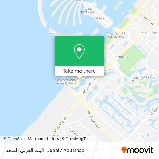 البنك العربي المتحد map