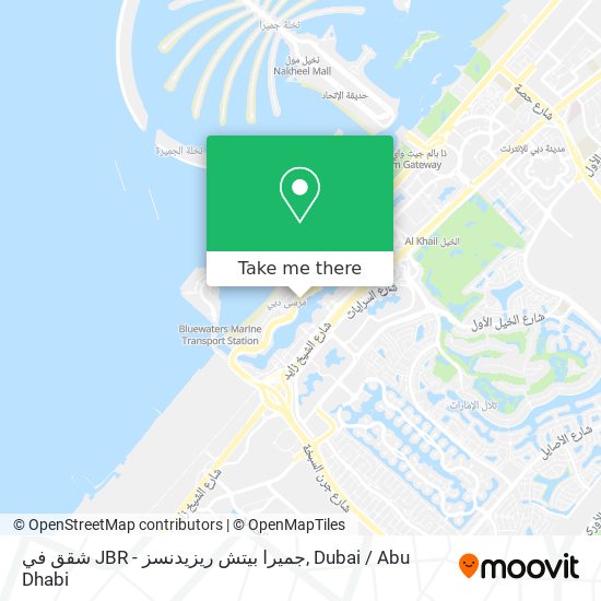 شقق في JBR - جميرا بيتش ريزيدنسز map