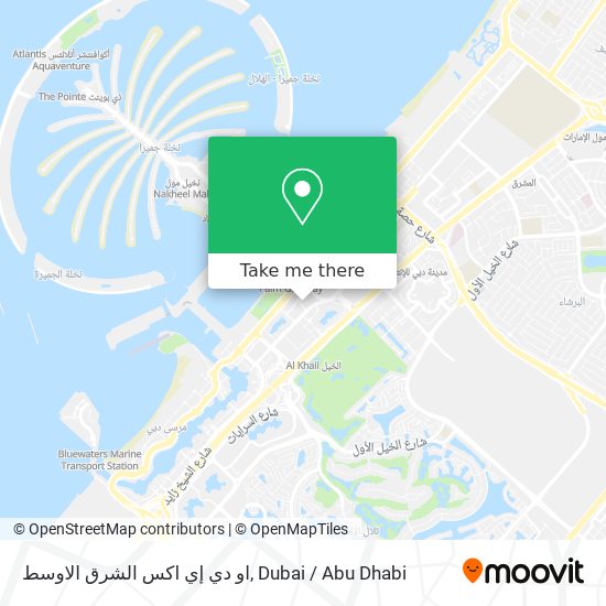 او دي إي اكس الشرق الاوسط map