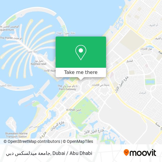 جامعة ميدلسكس دبي map