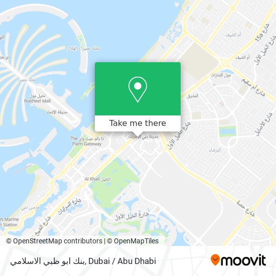 بنك ابو ظبي الاسلامي map