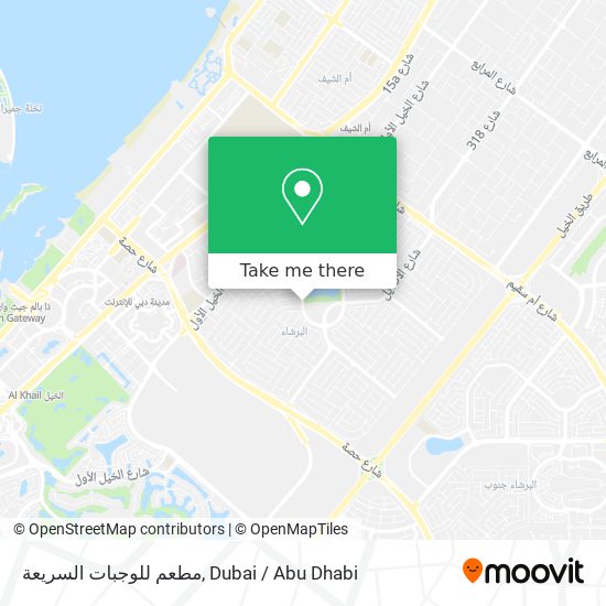 مطعم للوجبات السريعة map